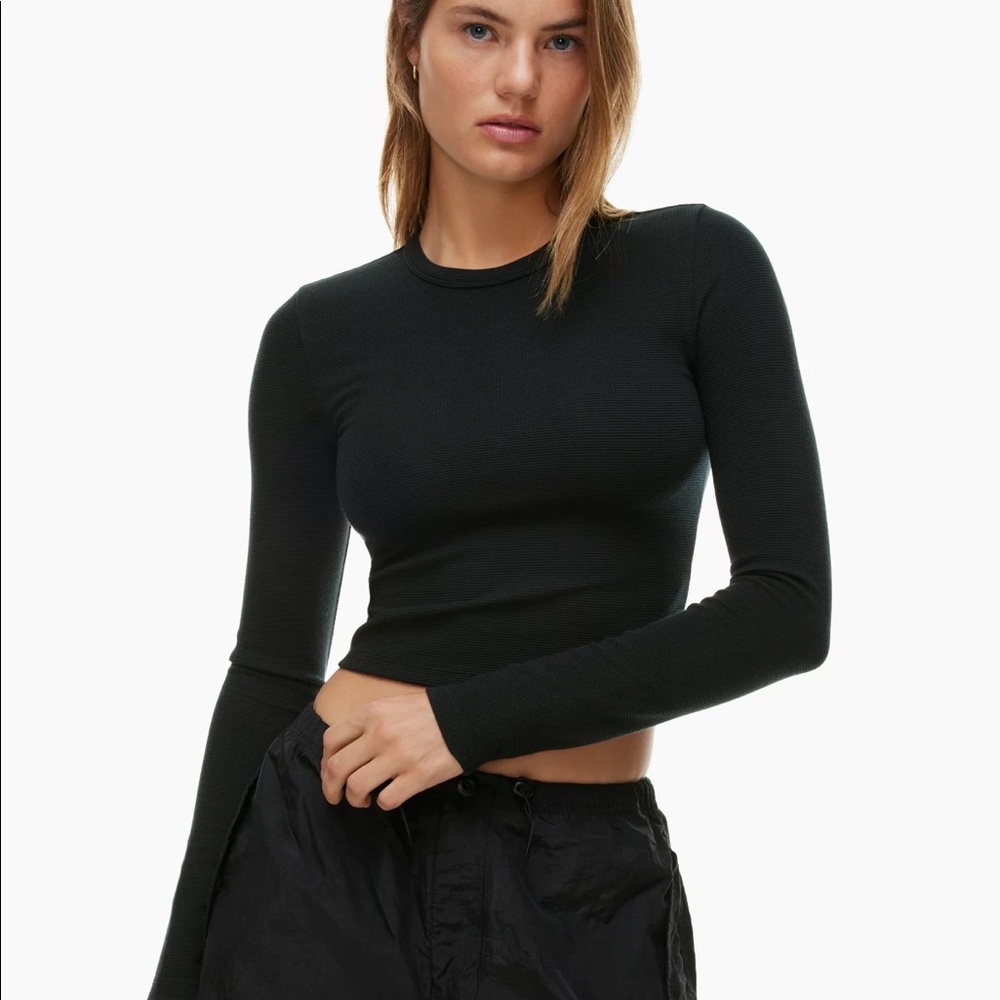 TNA WAFFLEX CREW LONG SLEEVE 2XS (XXS) Black